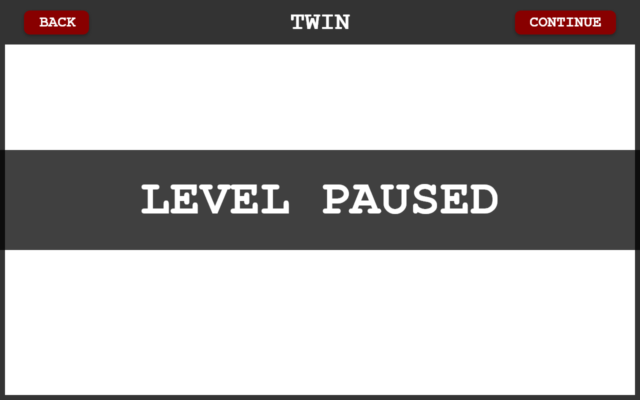Twin game in-game paused screen