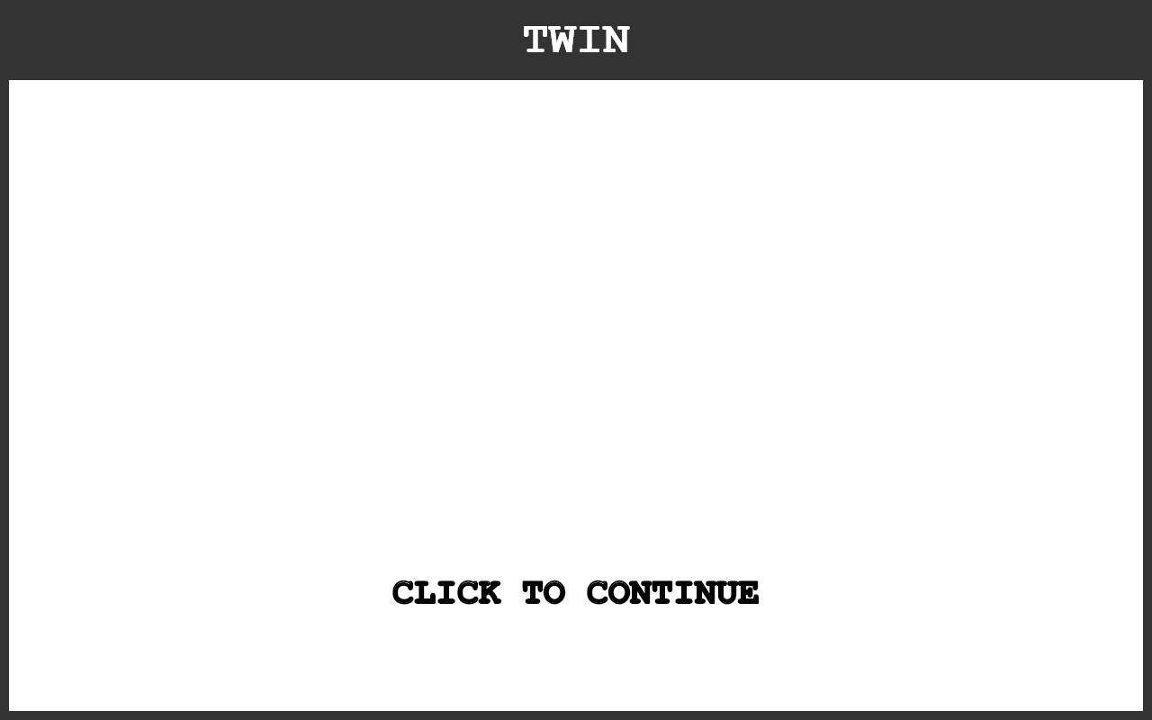 Twin game splash screen